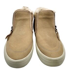 Sperry Women's Crest Lug‎ Side Zip Sneaker Shoe - Size 8M USA Suede Beige